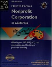 Tapa de How to form a nonprofit corporation in California