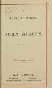 Tapa de The poetical works of John Milton, with life