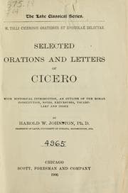 Tapa de M. Tulli Ciceronis Orationes et epistolae selectae =