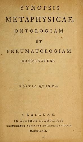 Tapa de Synopsis metaphysicae, ontologiam et pneumatologiam complectens