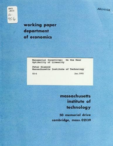 Tapa de Managerial incentives