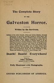 Tapa de The complete story of the Galveston horror