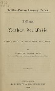 Tapa de Lessings Nathan der Weise