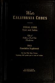 Tapa de Penal code, text and index