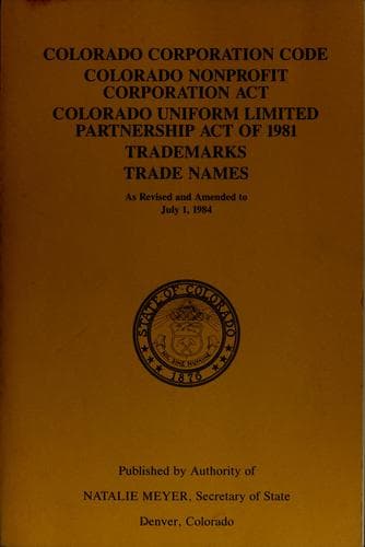 Tapa de Colorado corporation code