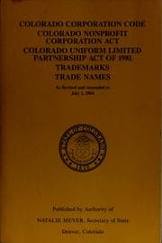 Tapa de Colorado corporation code