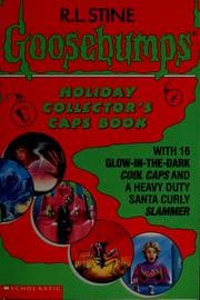 Tapa de Goosebumps Holiday Collector's Caps Book with 16 Glow-in-the-Dark Cool Caps and a Heavy Duty Santa Curly Slammer