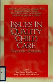 Tapa de Issues in quality child care