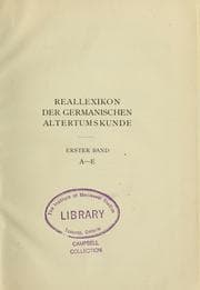 Tapa de Reallexikon der germanischen Altertumskunde