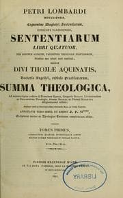 Tapa de Petri Lombardi Sententiarum libri quatuor