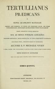 Tapa de Tertullianus praedicans