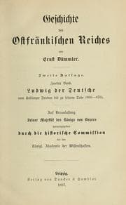 Tapa de Geschichte des ostfränkischen reiches