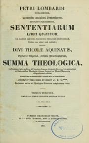 Tapa de Petri Lombardi Sententiarum libri quatuor