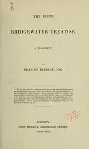 Tapa de The ninth Bridgewater treatise