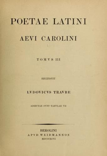 Tapa de Poetae latini aevi Carolini
