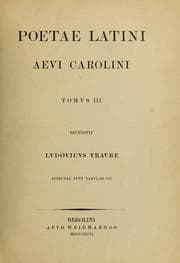 Tapa de Poetae latini aevi Carolini