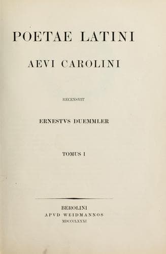 Tapa de Poetae latini aevi Carolini