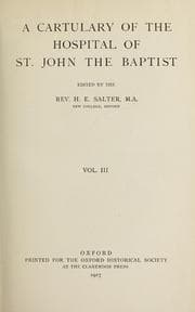 Tapa de A cartulary of the Hospital of St. John the Baptist