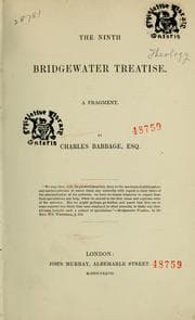Tapa de The ninth Bridgewater treatise