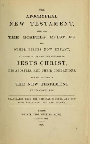 Tapa de The apocryphal New Testament