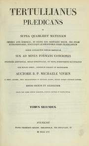 Tapa de Tertullianus praedicans