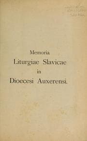 Tapa de Memoria liturgiae slavicae in dioecesi auxerensi