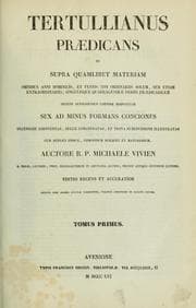 Tapa de Tertullianus praedicans