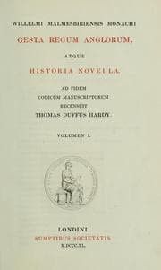 Tapa de Willelmi Malmesbiriensis monachi Gesta regum Anglorum, atque Historia novella
