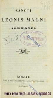 Tapa de Sancti Leonis magni-sermones
