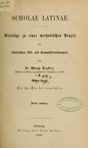 Tapa de Scholae latinae