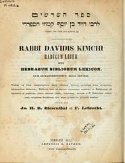 Tapa de [Sefer Ha shorashim] Radicum liber