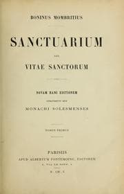 Tapa de Sanctuarium seu Vitae sanctorum