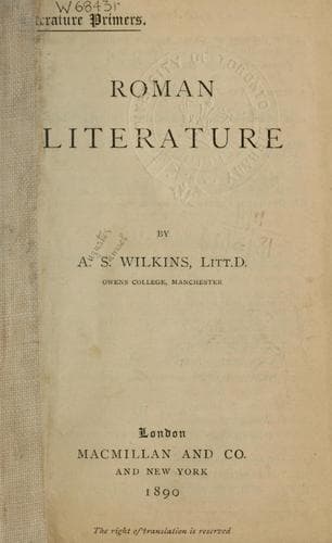 Tapa de Roman literature