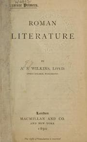 Tapa de Roman literature