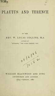 Tapa de Plautus and Terence