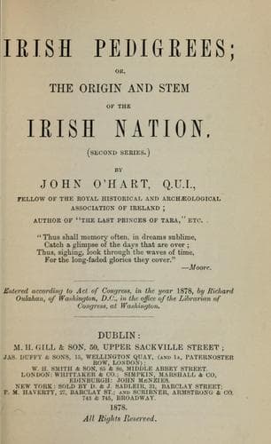Tapa de Irish pedigrees