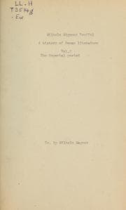 Tapa de A history of Roman literature