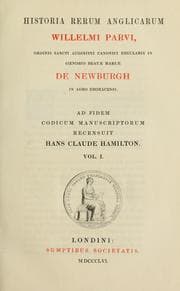 Tapa de Historia rerum anglicarum Willelmi Parvi