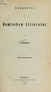 Tapa de Grundriss der römischen Litteratur