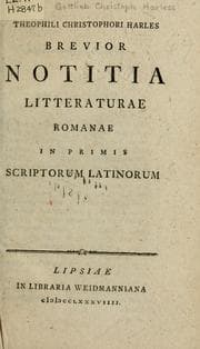 Tapa de Brevior notitia litteraturae romanae in primis scriptorum latinorum