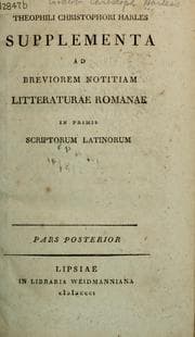 Tapa de Brevior notitia litteraturae romanae in primis scriptorum latinorum