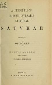 Tapa de A. Persii Flacci, D. Iunii Iuvenalis, Sulpiciae Saturae
