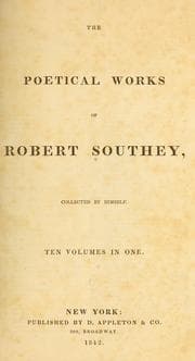 Tapa de The poetical works of Robert Southey