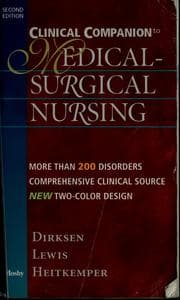 Tapa de Clinical companion to medical-surgical nursing