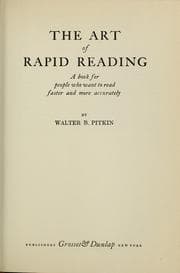 Tapa de The art of rapid reading