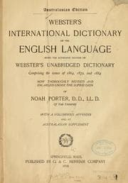 Tapa de Webster's international dictionary of the English language