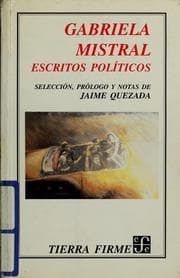 Tapa de Gabriela Mistral, escritos políticos