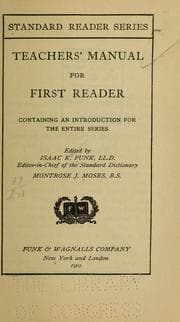 Tapa de Teachers' manual for the first reader