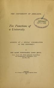 Tapa de The functions of a university