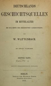 Tapa de Deutschlands Geschichtsquellen im Mittelalter